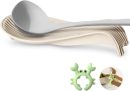 Silicone Spoon Rest for Stove Top with Crab Silicone Utensil Rest, Heat-Resistant Cooking Spoon Holder for Kitchen Counter Large Holder for Spatula, Kitchen Cooking Gifts (Beige)