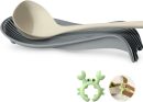 Silicone Spoon Rest for Stove Top with Crab Silicone Utensil Rest, Heat-Resistant Cooking Spoon Holder for Kitchen Counter Large Holder for Spatula, Kitchen Cooking Gifts (Gray)