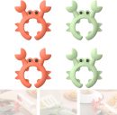 Spatula holder, 4pcs Crab Spatula Holder, Spoon holder for pot for Pot Boil Over Spill Stopper,Anti-Scalding Silicone Utensil,Adjustable Crab Utensil Holder for Kitchen,Silicone spoon holder