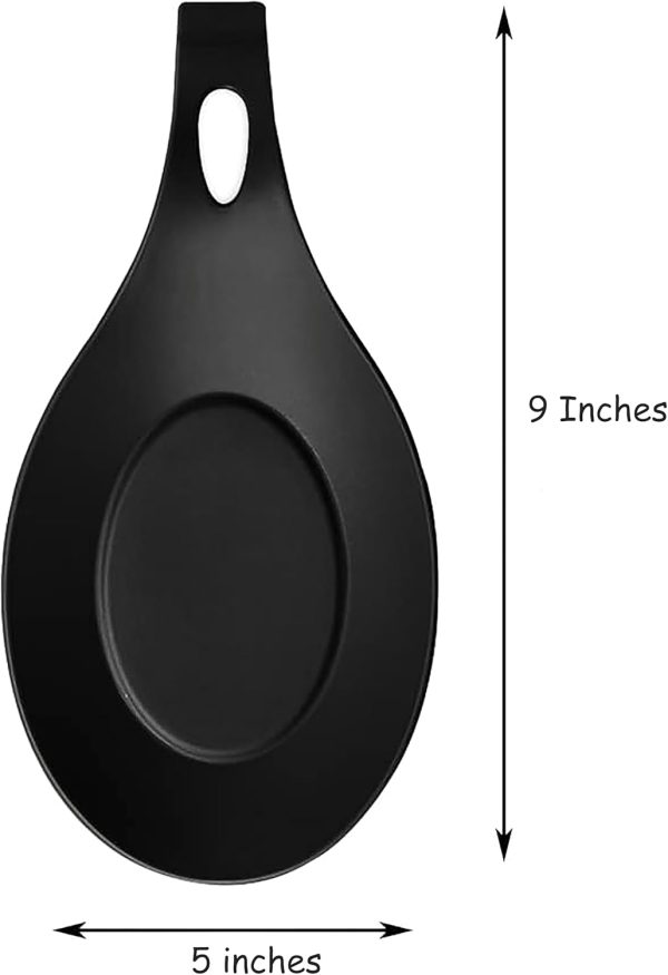 Silicone Spoon Rest, Heat-Resistant up to 446°F, Shatterproof, Food Grade, Non-Stick, Set of 2 - Image 2