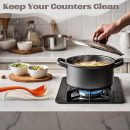 Silicone Spoon Rest for Stove Top with Crab Silicone Utensil Rest, Heat-Resistant Cooking Spoon Holder for Kitchen Counter Large Holder for Spatula, Kitchen Cooking Gifts (Gray)