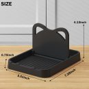 2Pcs Spoon Rest with Lid Holder,Foldable Spoon Holder for Kitchen Counter,Cat Pot Lid Holder for Spoons,Pot Lids,Spatulas,Utensils,Forks(2pcs Black)