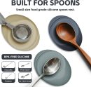 3 PCS Small Silicone Spoon Rest for Stove Top,(4.72" x 3.54" x 0.6") Spoon Holder for Kitchen Counter Dining Table Countertop Bar Station Decor, Flexible Elliptical Shape Non-Slip Unbreakable