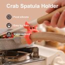Spatula holder, 4pcs Crab Spatula Holder, Spoon holder for pot for Pot Boil Over Spill Stopper,Anti-Scalding Silicone Utensil,Adjustable Crab Utensil Holder for Kitchen,Silicone spoon holder